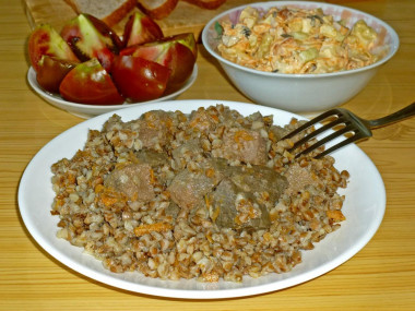 Buckwheat with liver