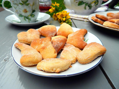 Homemade shortbread cookies on margarine