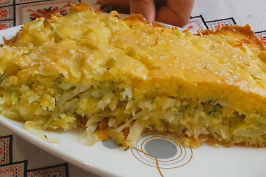 Hastily aspic cabbage pie