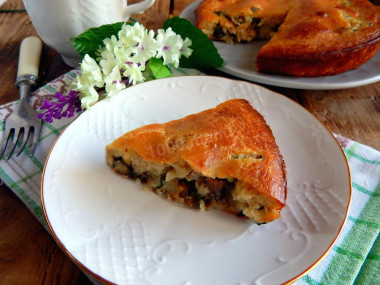 Aspic pie with fish on kefir