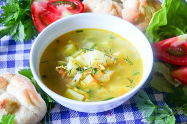 Chicken soup with egg and vermicelli