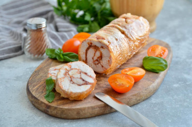 Chicken roll with gelatin