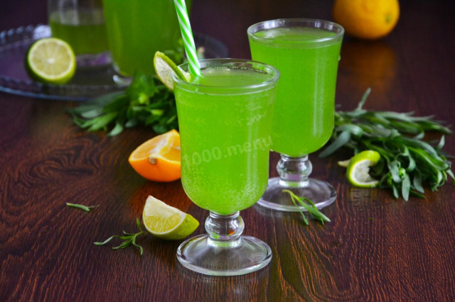 Homemade tarragon drink