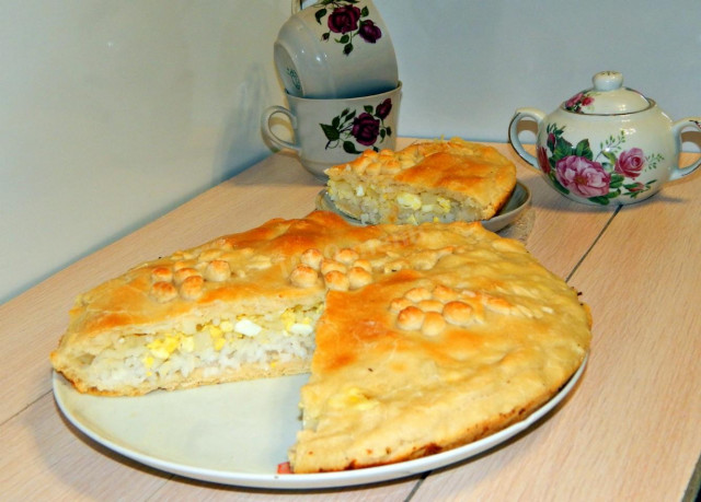 Rice and egg pie