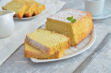 Moist sponge cake