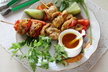 Juicy chicken kebab