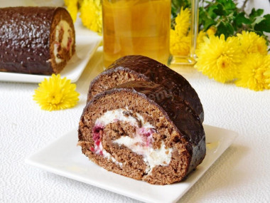 Chocolate sponge roll