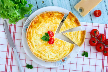 Quiche with cheese