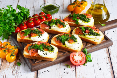 Salmon sandwiches for the festive table