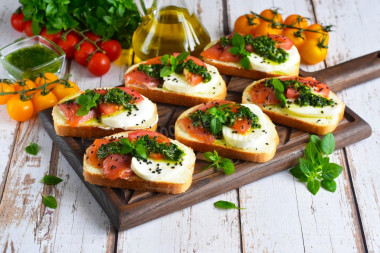 Salmon sandwiches for the festive table