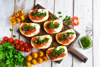 Salmon sandwiches for the festive table