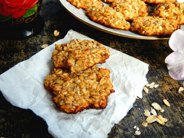 Oatmeal cookies without flour and butter