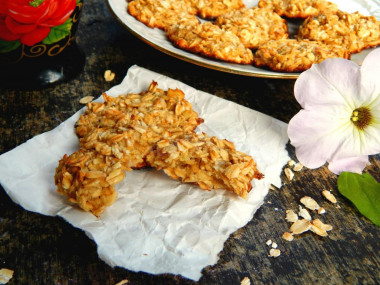 Oatmeal cookies without flour and butter