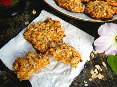 Oatmeal cookies without flour and butter