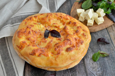 Khachapuri with suluguni cheese