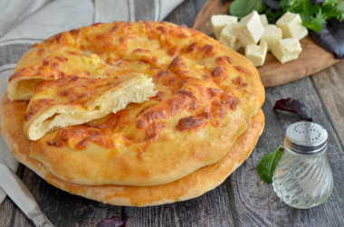 Khachapuri with suluguni cheese