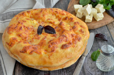 Khachapuri with suluguni cheese