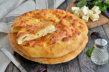 Khachapuri with suluguni cheese