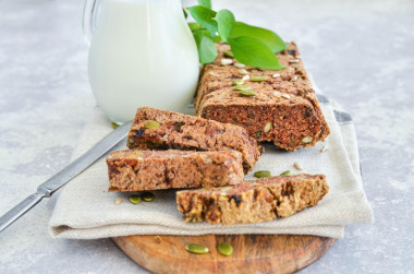 Green buckwheat bread without yeast