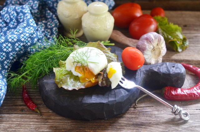 Poached egg in a bag