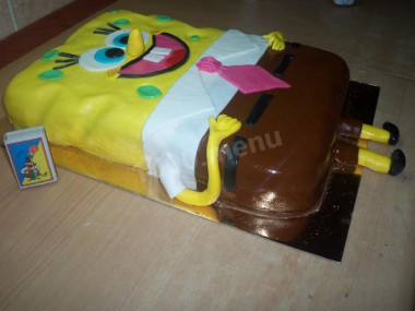 Sponge Bob cake made of mastic