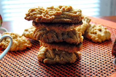 Homemade shortbread cookies through a meat grinder