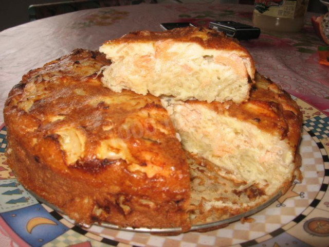 Fish pie with fish and potatoes