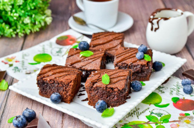 Classic brownie with cocoa