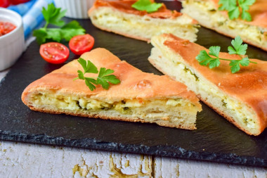 Ossetian pie with cheese and greens