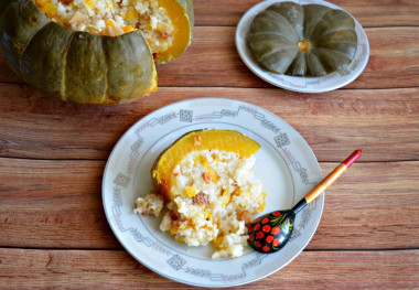 Pumpkin rice porridge