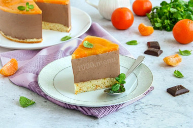 Mousse cake for beginners tangerine chocolate