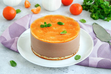 Mousse cake for beginners tangerine chocolate