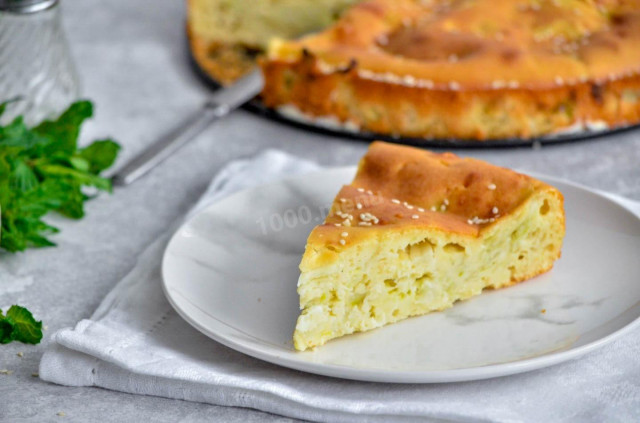 Lazy cabbage pie on kefir