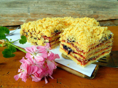 Cake with jam