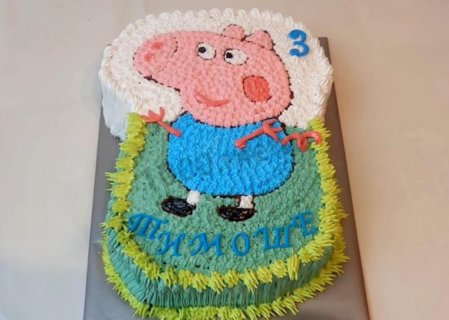 Peppa Pig yogurt cake