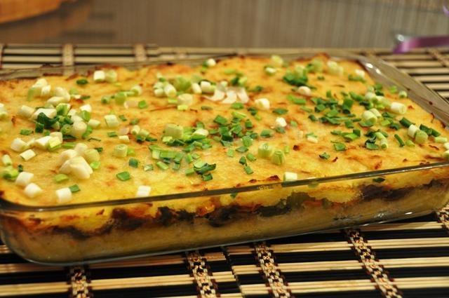 Potato casserole with lean mushrooms