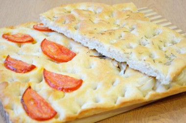 Thin focaccia bread