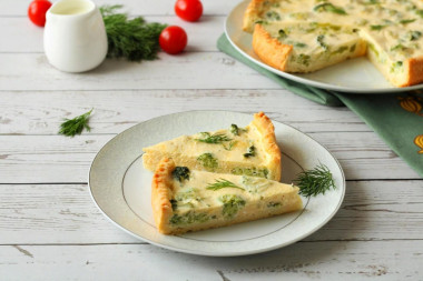 Quiche with broccoli