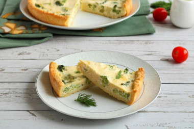 Quiche with broccoli