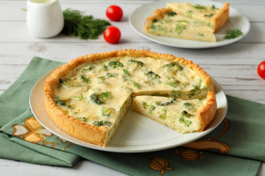 Quiche with broccoli