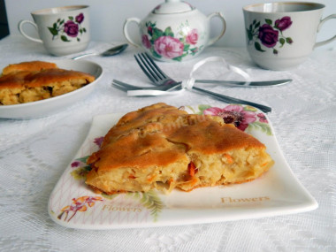 Cabbage pie without eggs