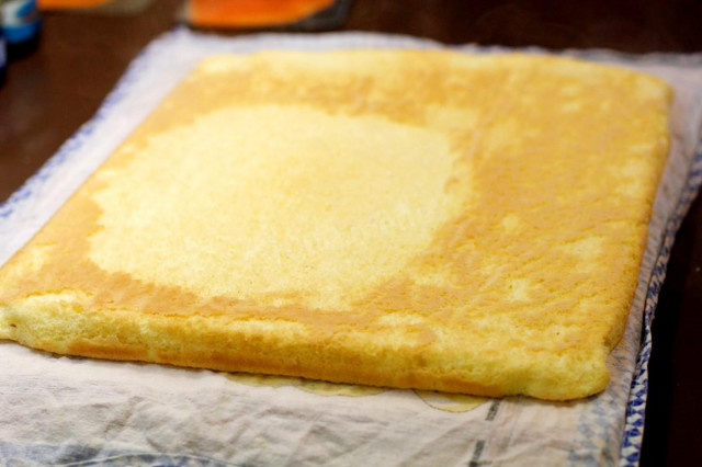 Biscuit on a baking sheet