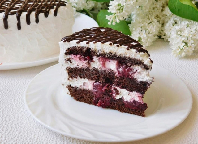 Chocolate cherry cake