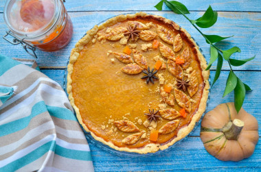 Classic American pumpkin pie with condensed milk