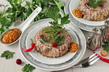 Pork leg and knuckle jelly