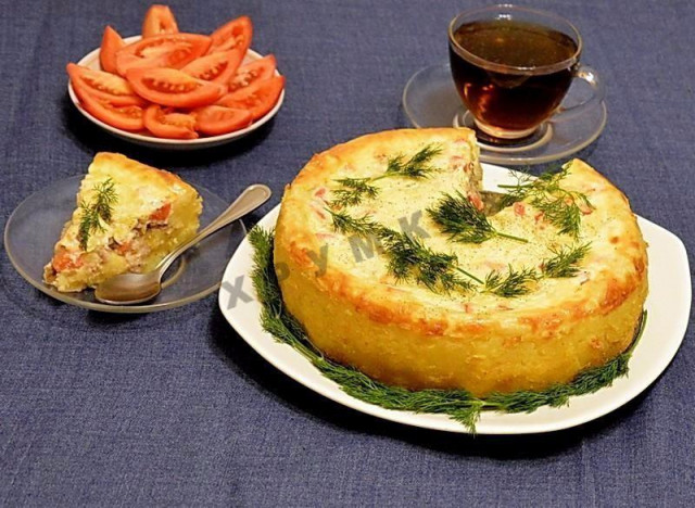 Potato pie with herring