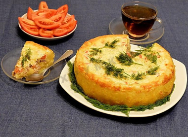 Potato pie with herring