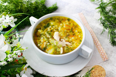 Chicken soup with stars