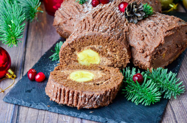 Christmas Log Cake