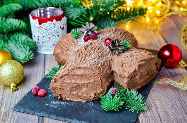 Christmas Log Cake